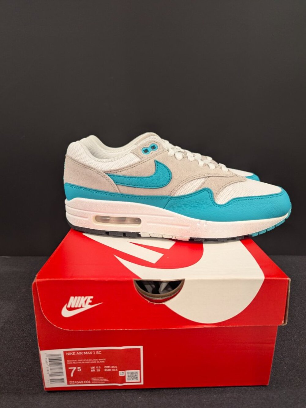 Nike Air Max 1 SC - Neutral Grey/ Clear Jade White